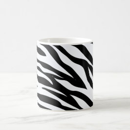 Zebra Black and White Pattern   Koffiemok
