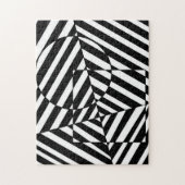 Zebra Black and White Square and Circle Pattern Legpuzzel (Verticaal)