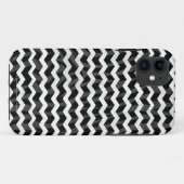 Zebra Black en Gray Chevron Case-Mate iPhone Case (Achterkant (horizontaal))