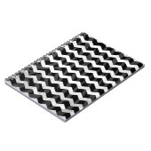 Zebra Black en Gray Chevron Notitieboek (Linkerzijde)