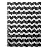Zebra Black en Gray Chevron Notitieboek (Voorkant)