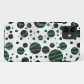 Zebra Black en Green Polka Dot Case-Mate iPhone Case (Achterkant (horizontaal))