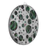 Zebra Black en Green Polka Dot Dartbord (Voorkant Links)