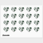 Zebra Black en Green Polka Dot Hart Sticker (Vel)