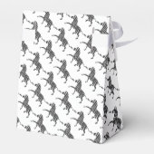 Zebra Black en Light Grey Silhouette Bedankdoosjes (Achterkant)