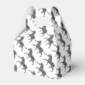 Zebra Black en Light Grey Silhouette Bedankdoosjes (Achterkant)