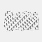 Zebra Black en Light Grey Silhouette Bedankdoosjes (Uitgevouwen)