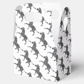 Zebra Black en Light Grey Silhouette Bedankdoosjes (Geopend)