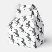 Zebra Black en Light Grey Silhouette Bedankdoosjes (Voorkant Zijde)
