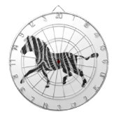 Zebra Black en Light Grey Silhouette Dartbord (Voorkant)