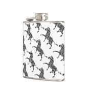 Zebra Black en Light Grey Silhouette Heupfles (Links)