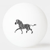 Zebra Black en Light Grey Silhouette Pingpongbal (Achterkant)