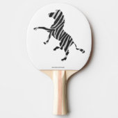 Zebra Black en Light Grey Silhouette Tafeltennisbatje (Voorkant)