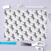 Zebra Black en Light Grey Silhouette Tissuepapier (Craft)
