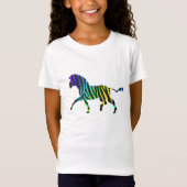 Zebra Black en Rainbow Silhouette T-shirt (Voorkant)