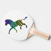 Zebra Black en Rainbow Silhouette Tafeltennisbatje (Zijkant)