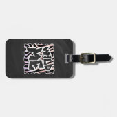 Zebra Black en Roze Wilde mij Bagagelabel (Voorkant horizontaal)