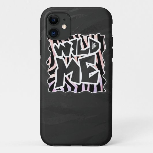 Zebra Black en Roze Wilde mij Case-Mate iPhone Case (Achterkant)