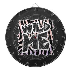 Zebra Black en Roze Wilde mij Dartbord