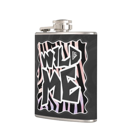 Zebra Black en Roze Wilde mij Heupfles (Links)