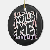 Zebra Black en Roze Wilde mij Keramisch Ornament (Links)