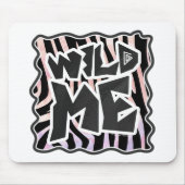 Zebra Black en Roze Wilde mij Muismat (Voorkant)