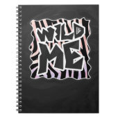 Zebra Black en Roze Wilde mij Notitieboek (Voorkant)