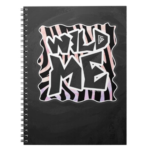 Zebra Black en Roze Wilde mij Notitieboek (Voorkant)