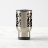 Zebra Black en Roze Wilde mij Reisbeker (Center)