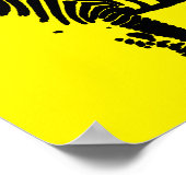 Zebra Black Silhouette Poster (Hoek)