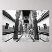 Zebra Black White Building Landschap Poster (Voorkant)