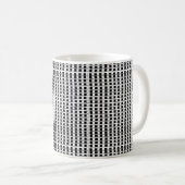 Zebra Black & White Checkered Mug Koffiemok (Voorkant rechts)