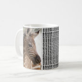 Zebra Black & White Checkered Mug Koffiemok (Voorkant links)