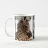 Zebra Black & White Checkered Mug Koffiemok (Links)