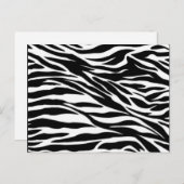 zebra; blanco briefkaart (Voorkant / Achterkant)