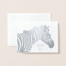 Zebra Blank All Occasion Wildlife Silver