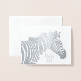 Zebra Blank All Occasion Wildlife Silver Folie Kaarten