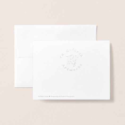 Zebra Blank All Occasion Wildlife Silver Folie Kaarten (Met envelop)