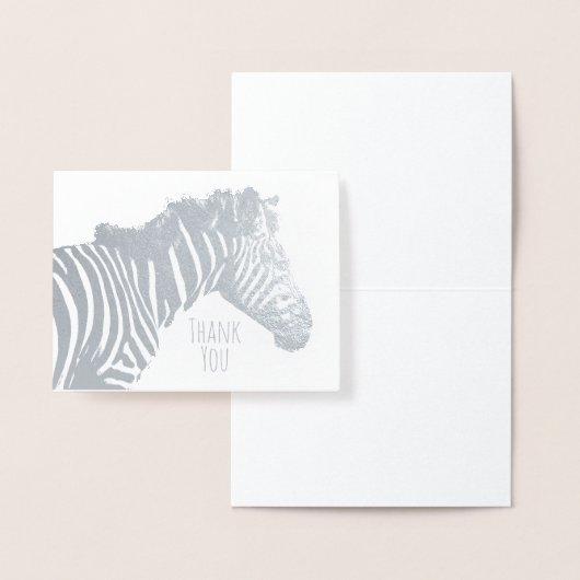 Zebra Blank All Occasion Wildlife Silver Folie Kaarten (Display)