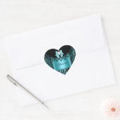 Zebra Blauw Blauwgroen Sweet Sixteen Sweet 16 Zwar Hart Sticker (Envelop)