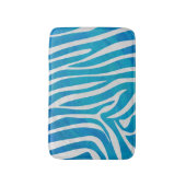 Zebra Blauw en wit afdrukken Badmat (Voorkant Verticaal)