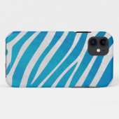 Zebra Blauw en wit afdrukken Case-Mate iPhone Case (Achterkant (horizontaal))