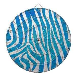Zebra Blauw en wit afdrukken Dartbord