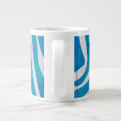 Zebra Blauw en wit afdrukken Grote Koffiekop (Achterkant)