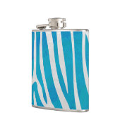 Zebra Blauw en wit afdrukken Heupfles (Links)