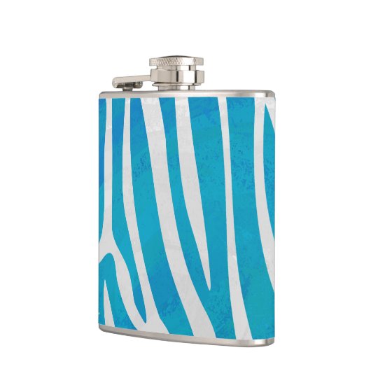 Zebra Blauw en wit afdrukken Heupfles (Links)