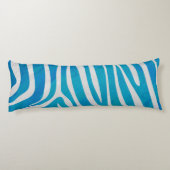 Zebra Blauw en wit afdrukken Lichaamskussen (Achterkant)