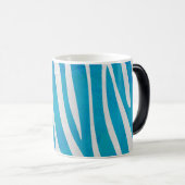 Zebra Blauw en wit afdrukken Magische Mok (Voorkant rechts)