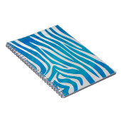 Zebra Blauw en wit afdrukken Notitieboek (Rechterzijde)