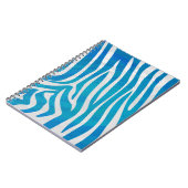 Zebra Blauw en wit afdrukken Notitieboek (Linkerzijde)